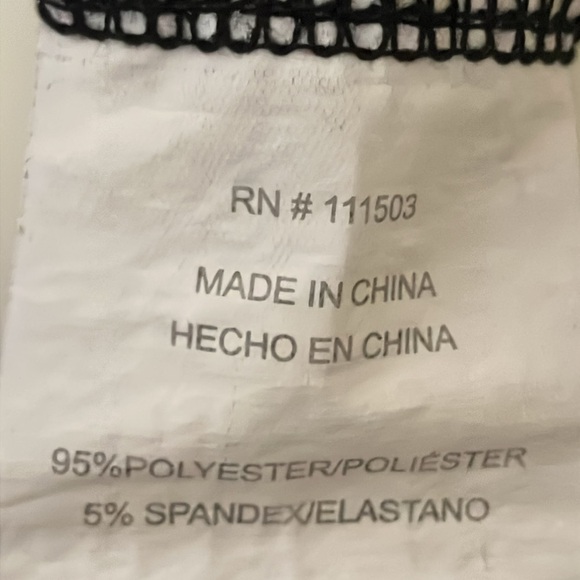 Meraki Black Ribbed Crop Top Size Large. Preloved - Picture 4 of 5